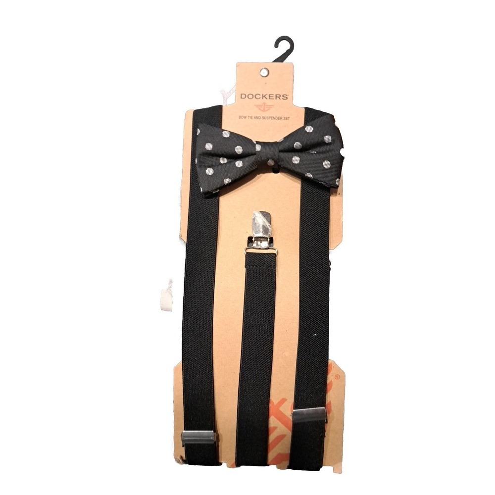 Dockers‎ Bow Tie And Supenders Set Black